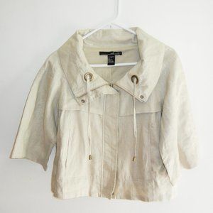 Willi Smith | Beige |  3/4 Sleeve Linen jacket